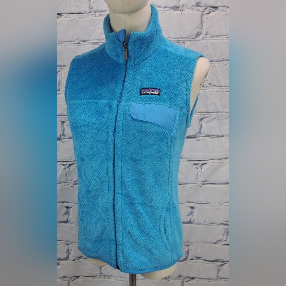 Patagonia Women's Full Zip Vest Jacket Blue Polartec Winter Fall Cold Size XS